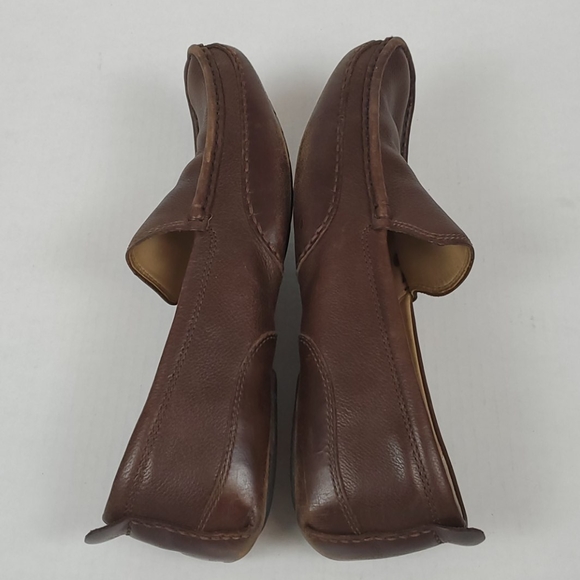 UGG brown leather men slip on shoes 12 - Picture 9 of 12